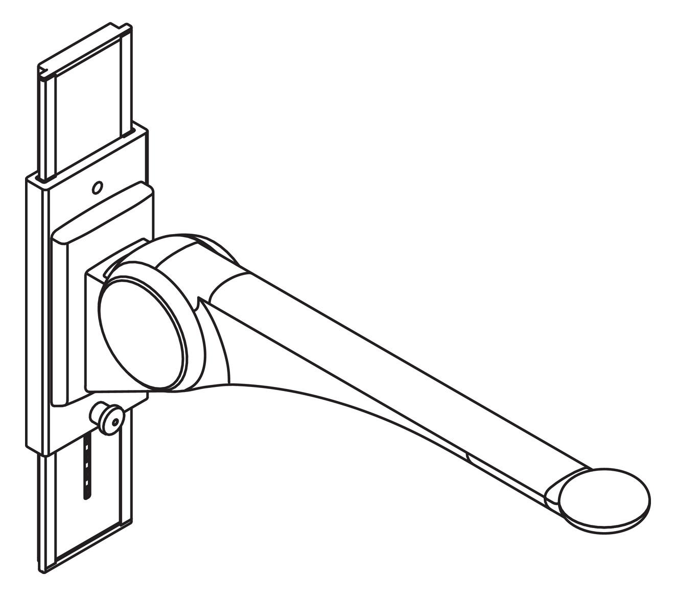 HEWI Stützklappgriff 802 LifeSystem Premium 700 mm, anthrazit hochglanz/anthrazit matt, mit Höhenverstellung
