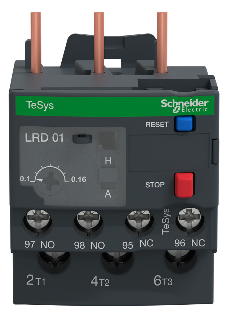 Überlastrelais therm 0,1-0,16A 1S/Hilf Direktanb/Einzel 1Ö/Hilf CLASS10 Schraub