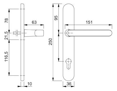 Bild Halb-Grt.Schild1500/3357S NHG-I F9016 8/ 040 PZ-92 HOPPE-1