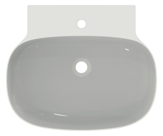 Ideal-Standard Waschtisch Linda-X 1 Hahnloch, ohne Überlauf, 60x50x13,5cm, geschliffen, weiß Ideal Plus