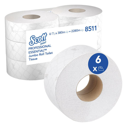 KIMBERLY-CLARK - SCOTT - Toilettenpapier, hochweiss - 380m