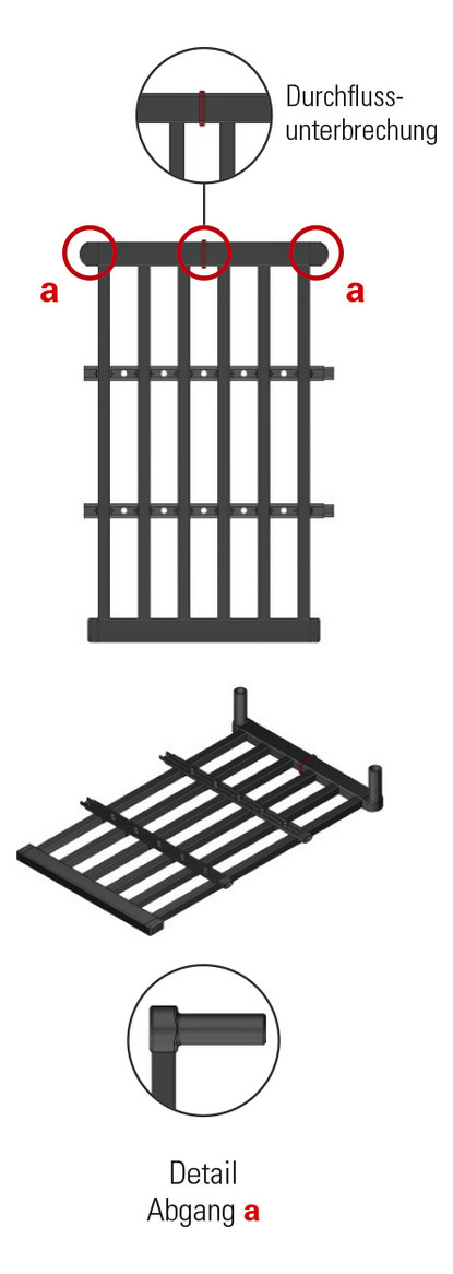 aquatherm Heiz-Kühlregister black 60 x 325 cm = 1,95 qm, 90Grad