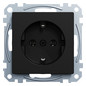 Steckdose 1f sw mt UP IP20