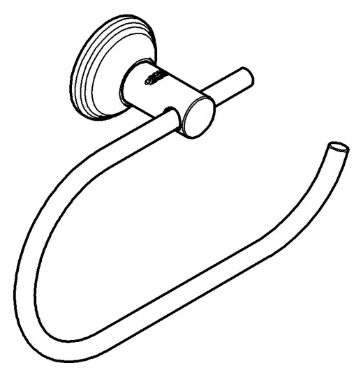 GROHE WC-Papierhalter Essentials Authentic ohne Deckel, verdeckte Befestigung, chrom