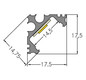 Eckprofil alu Alu 2000x17,5x14,75mm