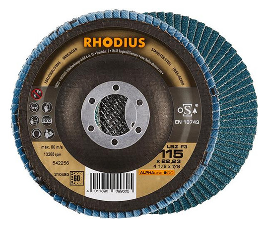 RHODIUS-Lamellenschleifscheibe LSZ F3 - 115mm, K60,...