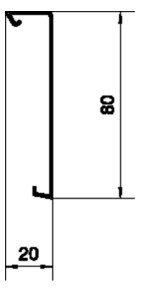 Oberteil SL-K 80mm Kst ver-ws RAL9016 hfr Oberteil SL-K 80mm Kst ver-ws RAL9016 hfr