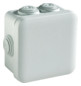 Abzweigdose IP55 2,5qmm 80x80x45mm gr Kst Wand/Decke