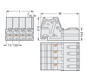 Verbindungsklemme 5p lgr Serie 831 41A 0,5-10qmm Thermopl 7,62mm Federzugans