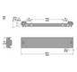 Schrank-Frontplatte 1HE B250xH50mm ST pulverbesch