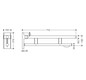HEWI Stützklappgriff System 900 Ausladung 700 mm, Edelstahl verchromt, mobil, mit WC-Papierhalter