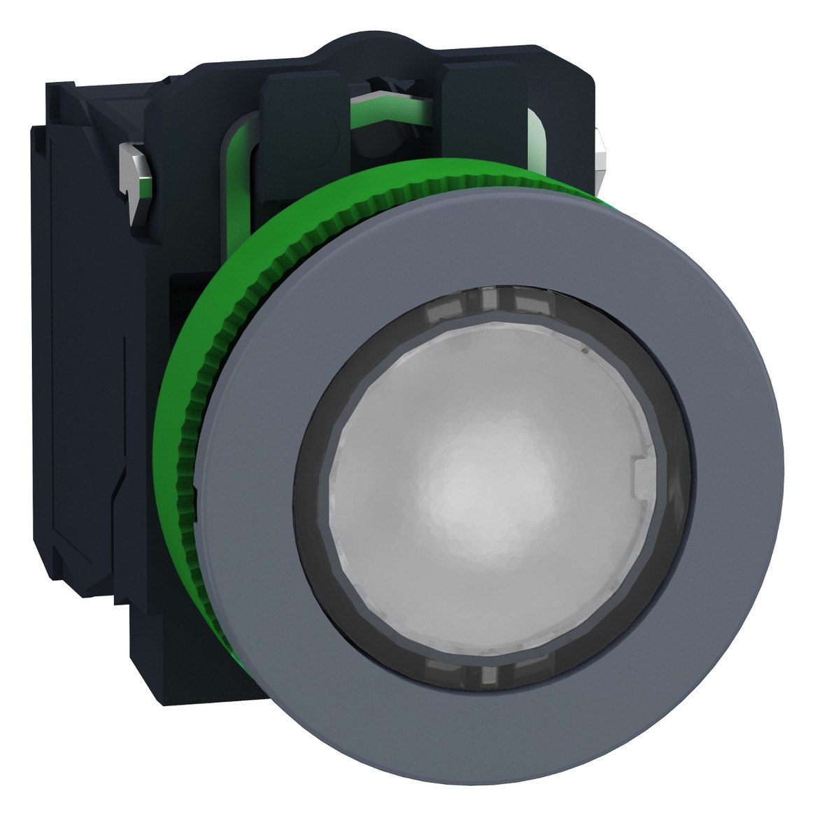Drucktaster 1f ws rnd Ø30,5mm 1S 1Ö IP66 fl Geeignet für Beleuchtung Tastend