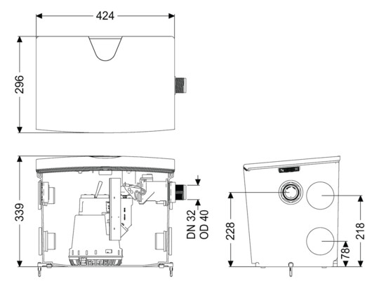 KESSEL-Hebeanlage Minilift S KTP 300, resistant, freie Aufstellung