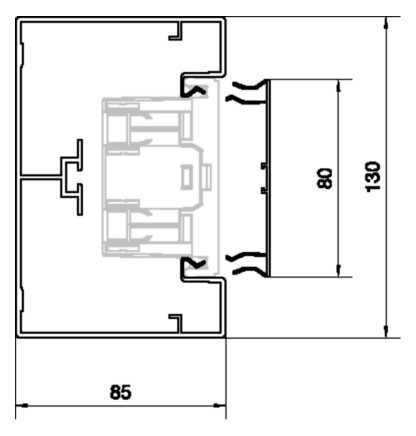 Geräteeinbaukanal Alu 130x85mm ver-ws RAL9016 GEB-K besch 9640qmm 2000mm Geräteeinbaukanal Alu 130x85mm ver-ws RAL9016 GEB-K besch 9640qmm 2000mm
