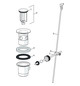 HANSA Waschtisch-Einhebelmischer HANSAPINTO XL mit Ablaufgarnitur, Ausladung 115mm, chrom