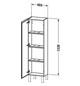 Duravit Halbhochschrank L-Cube 40x24,3x132cm, Tür links, eiche terra