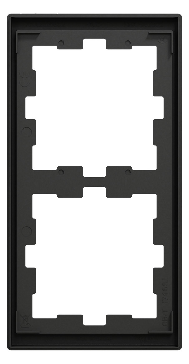 Rahmen 2f anth glz D-Life Kst f.GEB-K Unterputzmontage Thermopl