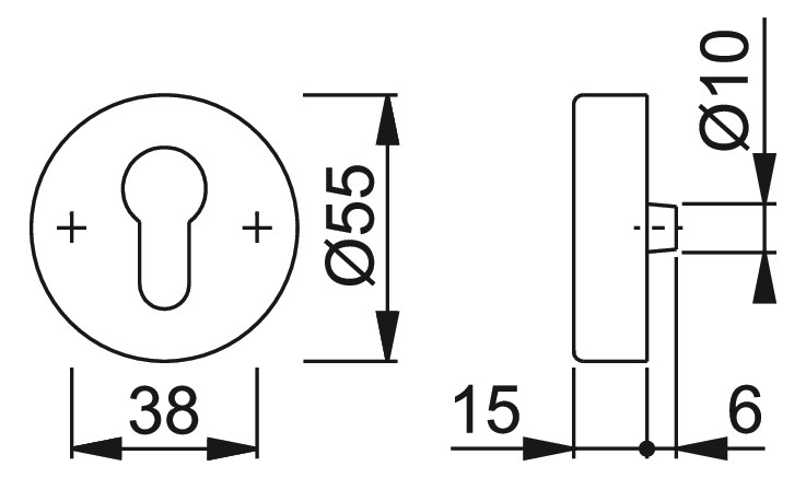 Bild Schutzrosette E42ZNSB rd/PZ,F9714M - HOPPE-1