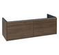 V&B Waschtisch-Unterschrank Subway 3.0 127,2x42,9x47,8cm, ohne LED/Griff Aluminium glänzend, arizona oak