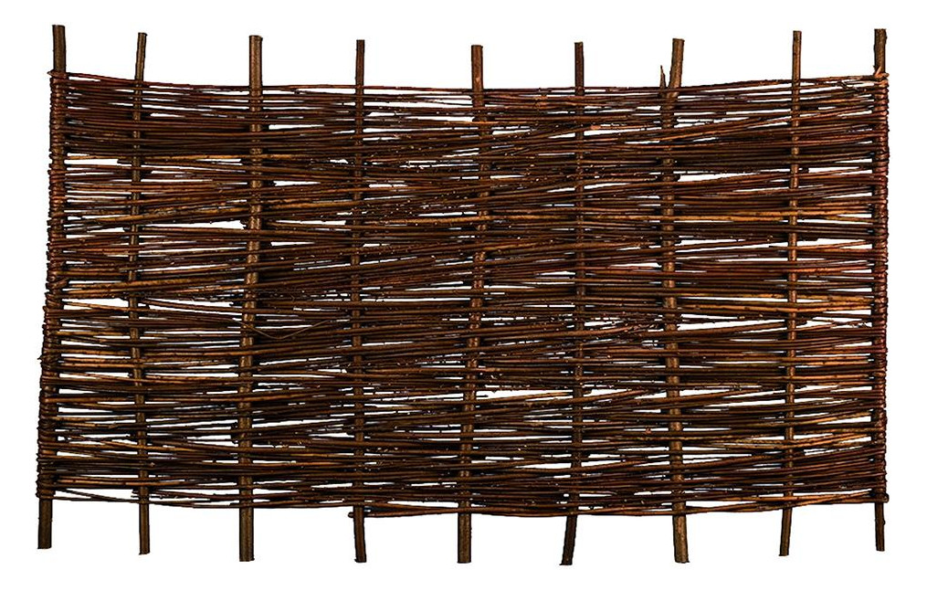 Bild ASO Weidengeflechtzaun 180 x 90 cm geflo chten auf Haselnußruten - n.a.-0