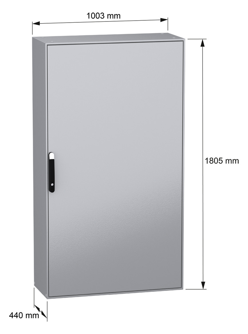 Standschrank ST IP55 B1000xH1800xT400mm pulverbesch RAL7035