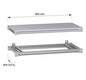 Profil 45x800x400mm Metall gr RAL7035