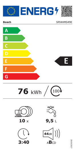 Geschirrspüler E edst integr B448mm 44dB 6prog BestSchub 815mm/o.Pl 10Gedecke