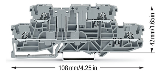 Reihenklemme 0,25-4qmm Serie 2002 gr 16A 2Etagen 2kl Hutschiene TH35