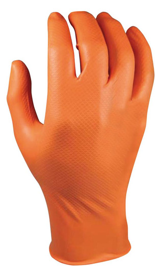 NBR-Einweghandschuh Grippaz, orange - Gr.M (Box a 50...