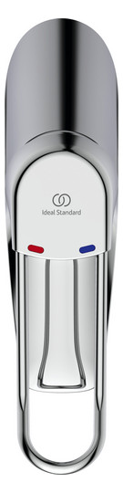 Ideal-Standard Waschtisch-Einhebelmischer CeraMix Blue Bügelhebel, Cu-Rohr, ohne Ablaufgarnitur, chrom