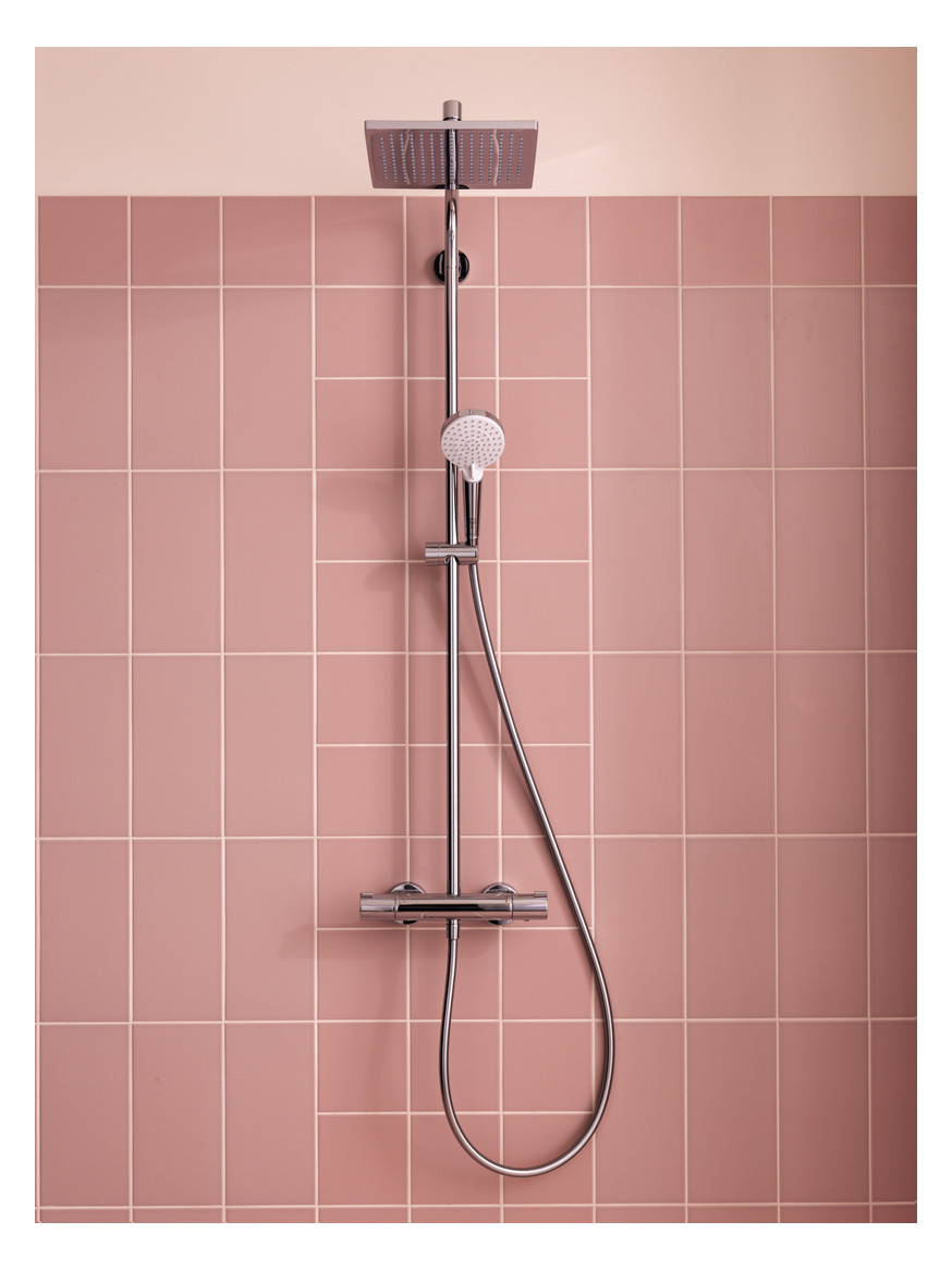 hansgrohe Showerpipe Crometta E mit Thermostat, 1jet, 15 l/min, chrom