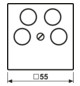 Zentralplatte Sat/TV/Radi AS/A aws 4f Schraubbef ohne