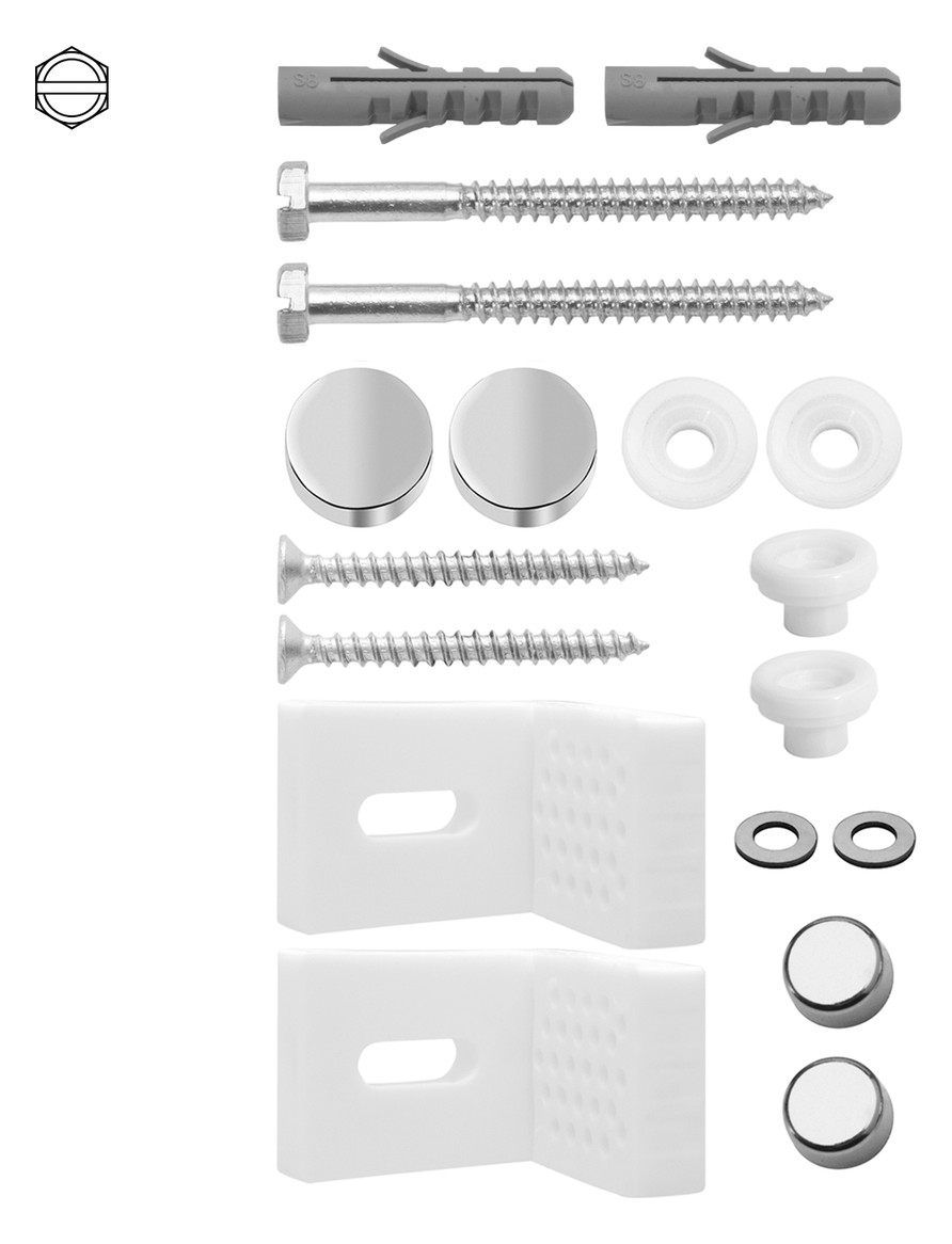 FRANK WC-, Bidet- und Halbsäulenbefestigung Winkel 44 x 44 mm, 6,0 x 70 mm