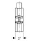 Geberit Rohrschelle FlowFit 15-19 mm, Breite 5,2 cm, Länge 31 mm, mit Gewindemuffe M8/M10