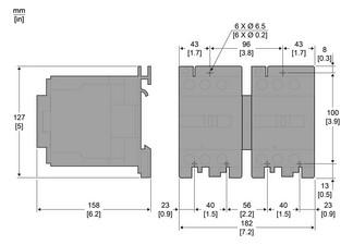 Wendeschütz AC 37kW/AC 80A/AC 110V/50Hz IP20 Schraub