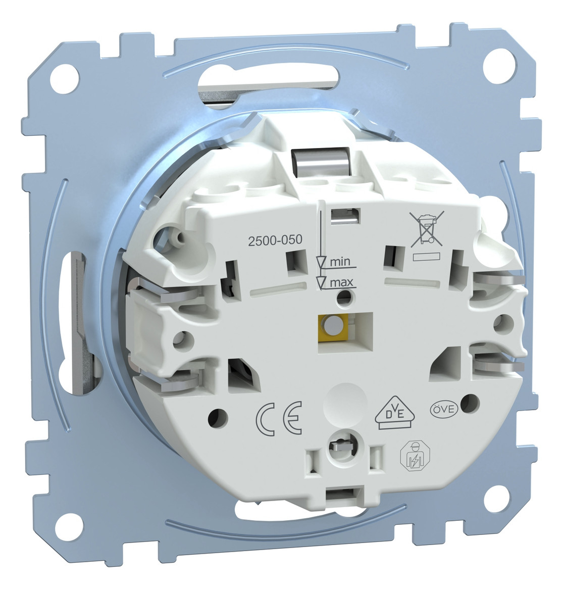 Steckdose 1f alu mt System M UP m.OL m.BS Mit Orientierungslicht IP20