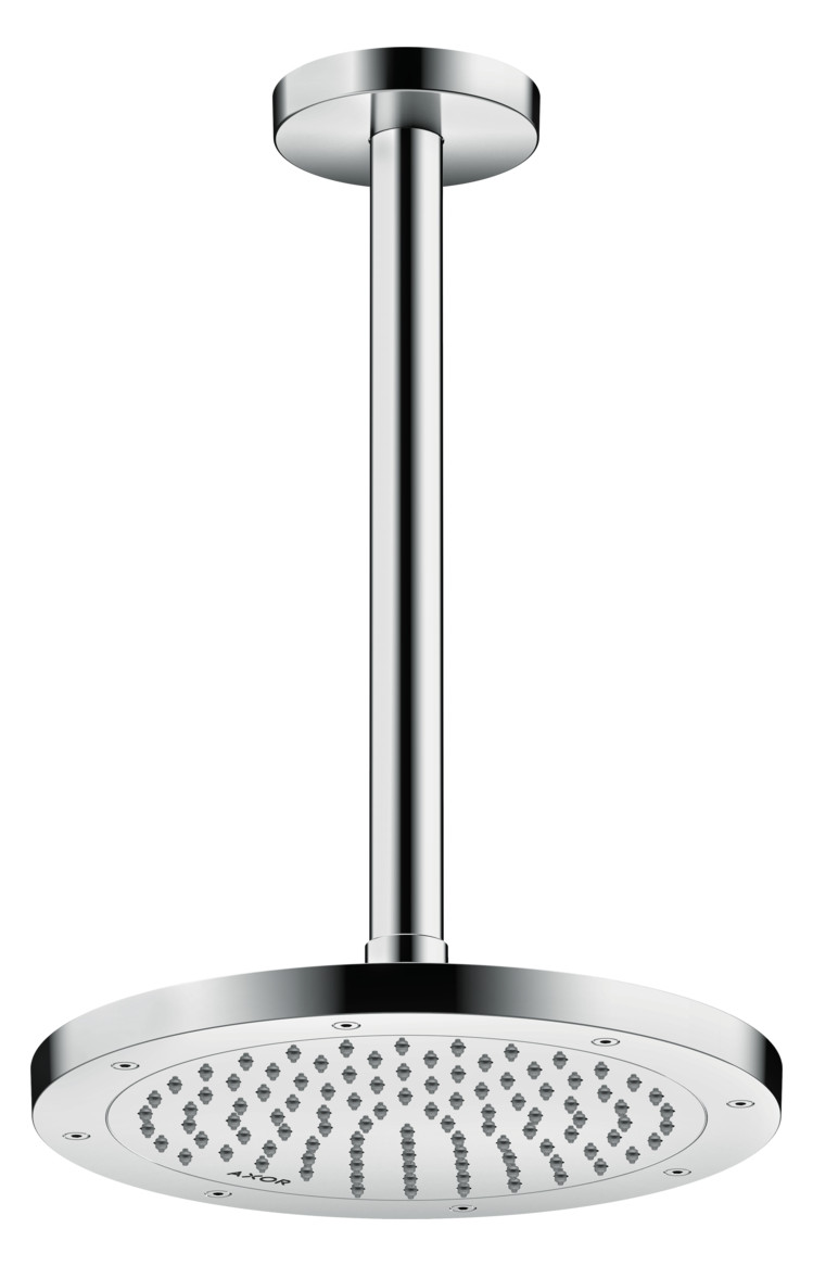 hansgrohe Kopfbrause EcoSmart plus Axor Decken- oder Wandmontage, 245mm, 1jet, chrom