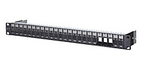 Patchpanel 24Ports 1HE Cat6A Schirm 19Zoll-Einbau 44,45x482,6x95mm
