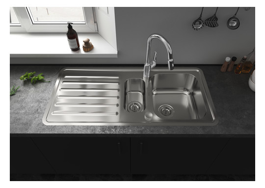 hansgrohe Spültisch-Einhebelmischer 220 Focus M42 mit Ausziehbrause, 2jet, chrom
