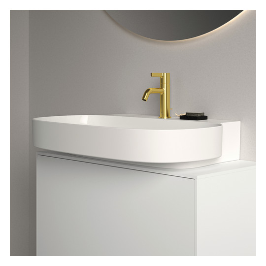 Ideal-Standard Waschtisch Linda-X 1 Hahnloch, ohne Überlauf, 75x50x13,5cm, weiß Ideal Plus