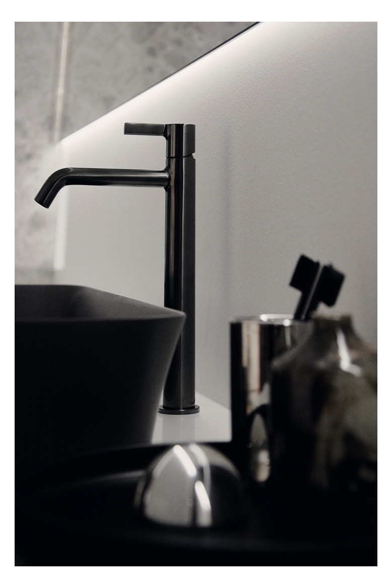 Ideal-Standard Waschtisch-Einhebelmischer Joy Ausladung 170mm, mit verlängertem Sockel, ohne Ablaufgarnitur, magnetic grey