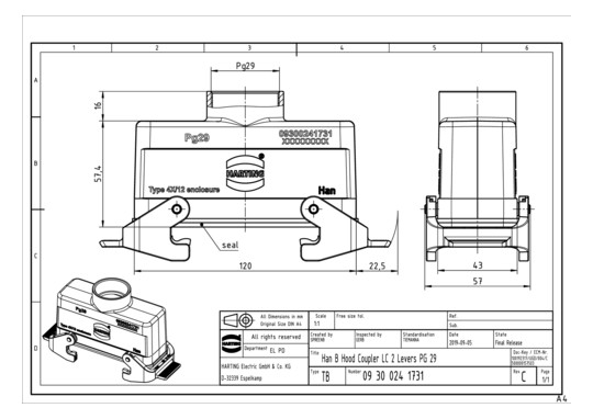 HART Kupplungsgehäuse        09300241731 