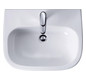 Duravit Waschtisch D-Code 60 x 46 cm, mit Hahnloch, Überlauf, Hahnlochbank, weiß