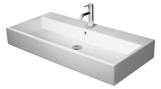Duravit Möbel-Waschtisch Vero Air 100 x 47 cm, weiß, mit 3 Hahnlöcher, mit Überlauf, mit Hahnlochbank