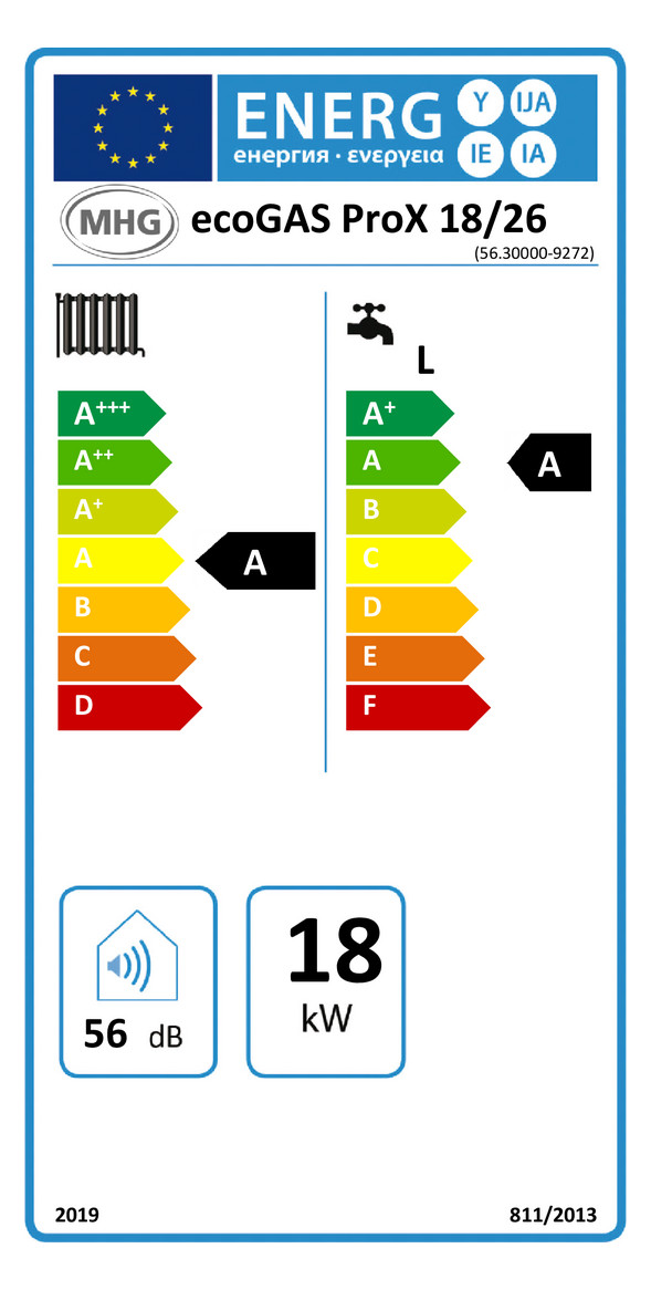 MHG Gas-Brennwertkombigerät ecoGAS ProX 18/26, wandhängend