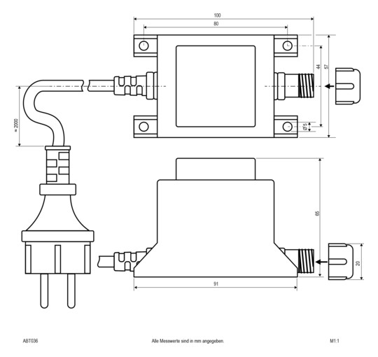 EVN Trafo 12V/Ac IP44 36W für     ABT036 