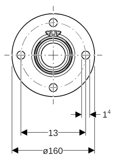 Geberit Flansch FlowFit Ø 75 mm, PN 6, mit Presseinheit
