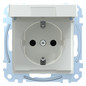 Steckdose 1f akws glz System M UP m.BS Klappd aktivweiß IP44