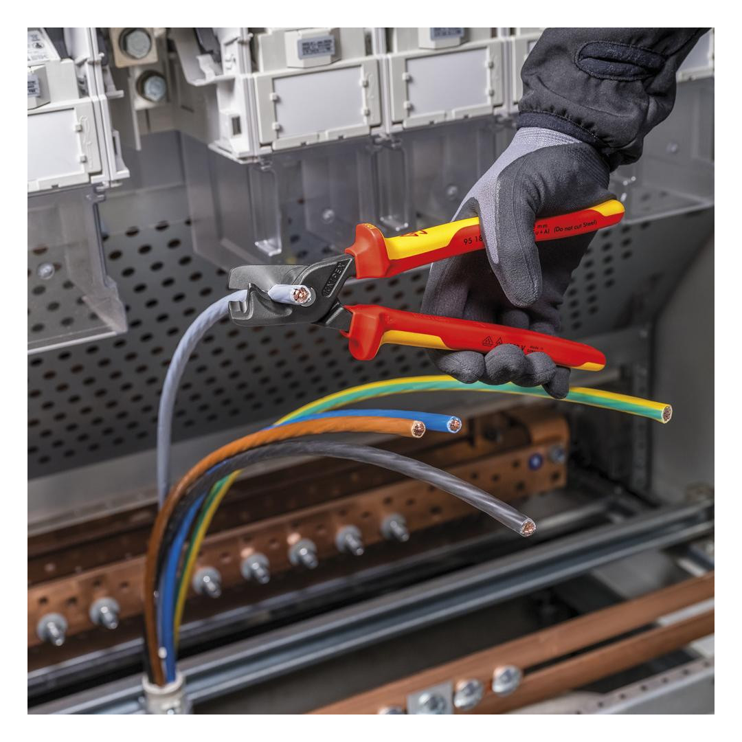 Bild Kabelschere SB VDE mit Mehrkomponenten-G riffen 225mm schlanke Kopfform KNIPEX-2