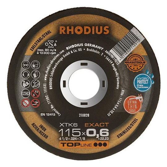 RHODIUS-Trennscheibe XTK6 EXACT - 115x0,6mm, gekröpft